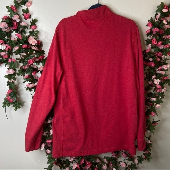 Croft & Barrow Red 1/4 Zip Mens Pullover Sweater L - Picture 6 of 7